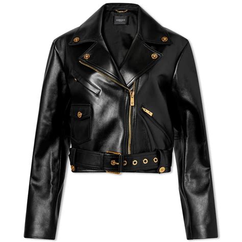 nastro versace daunenjacke|Versace biker jacket.